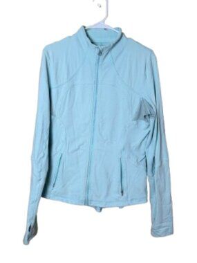 Lululemon Athletica Define Jacket thumbholes full zip Size 10 Light Green Blue